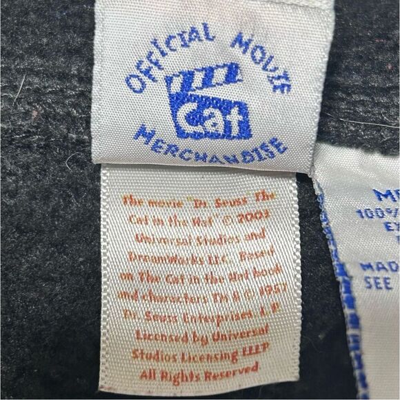Dr Seuss Cat in the Hat Fleece Hoodie Medium Black Official Movie Merchandise - Picture 11 of 12
